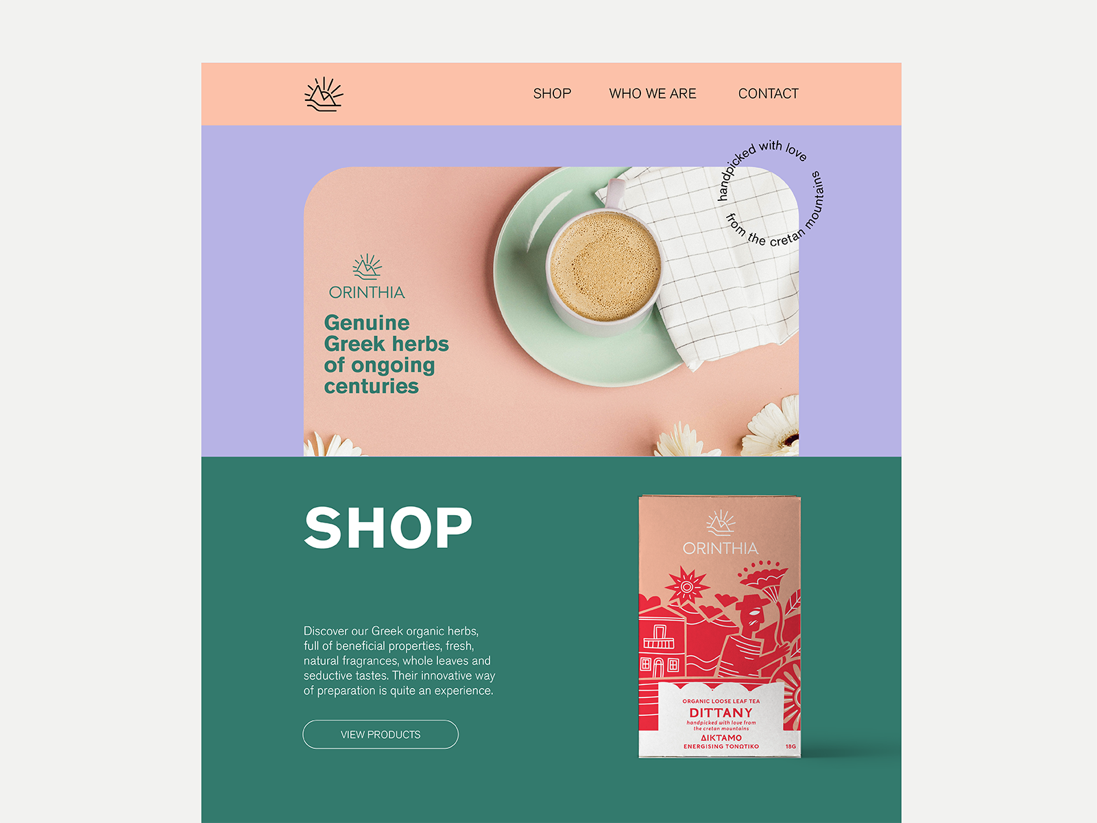 Landing page by Eleni Moustaka on Dribbble