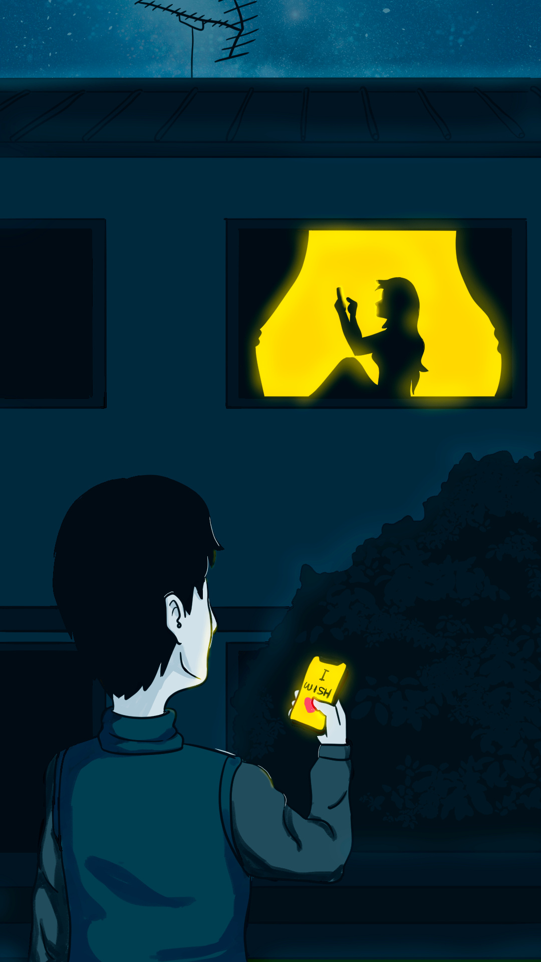 I Wish I Was Who You Drunk Texted At Midnight digital painting drawing illustration painting