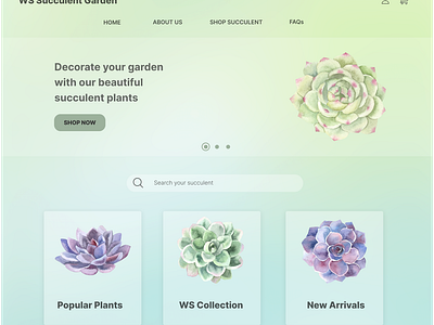 WS Succulent Garden Landing Page Design