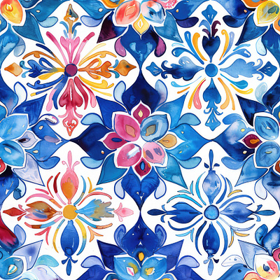 Watercolor pattern card