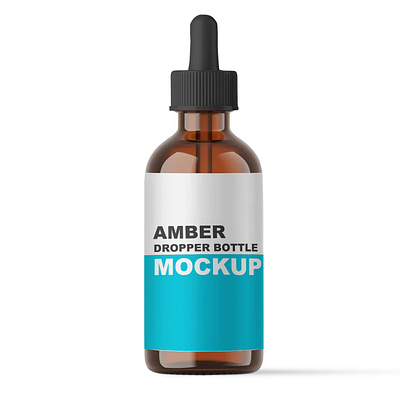 Amber dropper Bottle mockup image 3d animation branding graphic design logo motion graphics