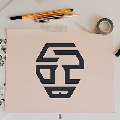 C+R+O+D Logo design art branding business company creative face graphic design logo symbol