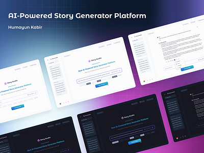 Project on - AI-Powered Story Generator Platform app app design branding dashboard dashboard design design graphic design illustration logo product design typography ui ui design uiux ux ux design vector