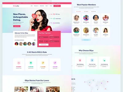 Dating Social Network Template social network