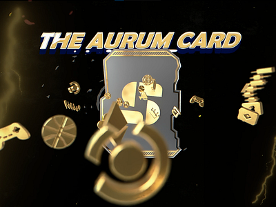 Aurum card 3d 3d illustration branding c4d design graphic design illustration motion graphics ui