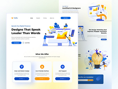 Digital Services Website Design agency branddesign branding business design following graphic design homepage illustration inspiration landing page landing page design ser ui ux vector webdesign webpage websitedesign