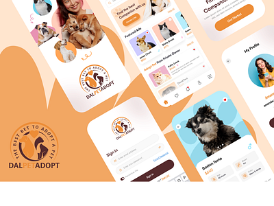 Adapt a pet app app branding graphic design ui