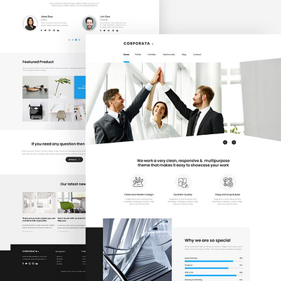Corporate website landing page concept branding landing page ui uidesign web design website