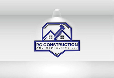 Home construction logo design hammer
