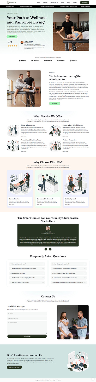 ChiroFix – Chiropractor Landing Page for Lead Generation best landing page chiropractic chiropractic landing pages chiropractic website chiropractic website design chiropractic website templates chiropractor chiropractor landing page elementor template landing page lead generation landing page