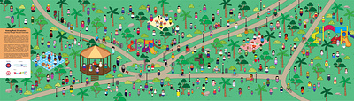 Katong Park Wall Mural graphic design illustration