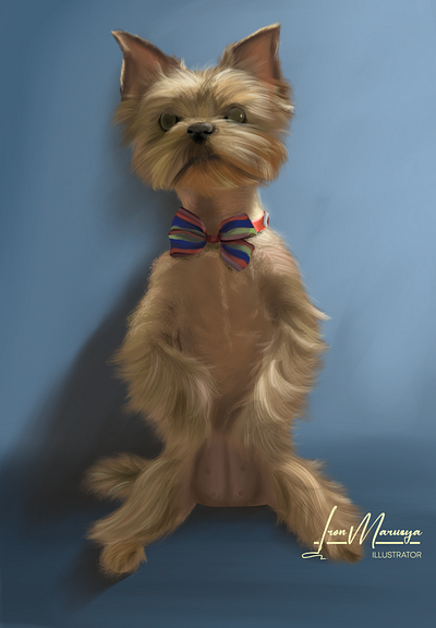 Yorkshire Terrier realistic portrait digital realistic portrait dog dog portrait graphic design illustration pet pet portrait procreate realistic dog portrait realistic portrait yorkshire terrier