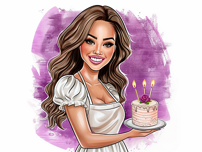 Cartoon Portrait Birthday Woman | Cartoon Portrait Design art commission birthday cartoon portrait caricature club cartoon design cartoon portrait cartoon portrait design cartoon style character design custom portrait cartoon etsy fiverr fiverr cartoon portrait graphic design icartoonall icartoonall cartoon portrait illustration portrait cartoon portrait cartoon design portrait design portrait illustration