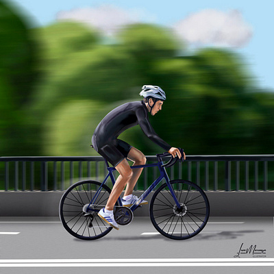 A speed bicycle bicycle race bike race digital digital oil graphic design motion portrait realistic realistic portrait speed