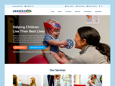 Chatterbox (V2) // Web Design children healthcare healthcare web design kids occupational pediatric physical speech therapy web design