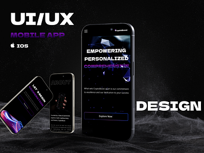 UI/UX mobile app crypto cryptosite design figma landing site uiux webflow