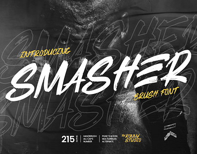 Smasher - Brush Font font hand
