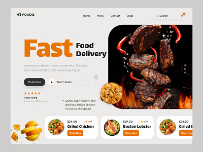 Food Delivery Website Landing Page delivery app delivery service express delivery food app design food cooking food delivery food delivery app food delivery service food delivery startup food delivery website food landing page healthy food app menu design restaurant landing page restaurant website startup website ui ux design website design website landing page