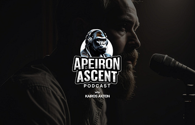 Full Podcast Brand Identity Design For Apeiron Ascent 3d brand identity branding design graphic design logo mic music art podcast typography