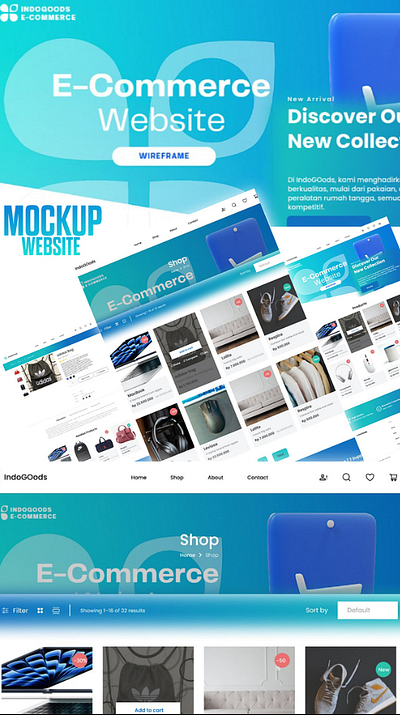 Showcase Design Website E-commerce IndoGoods ui
