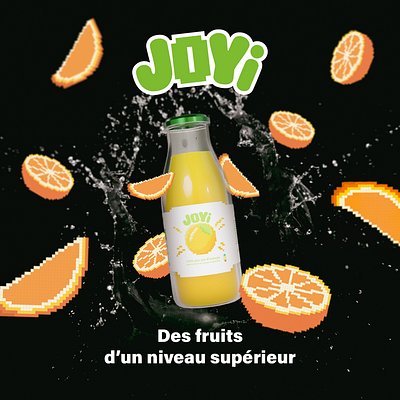 JOYI | Juice branding 3d animation bottle bottles design graphic design illustration illustrator logo motion graphics packaging pixel