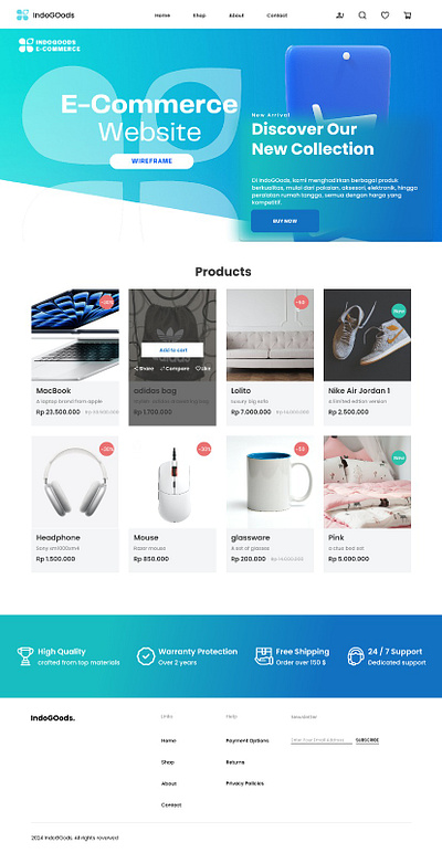 Showcase Design E-Commerce INDOGOODS ui