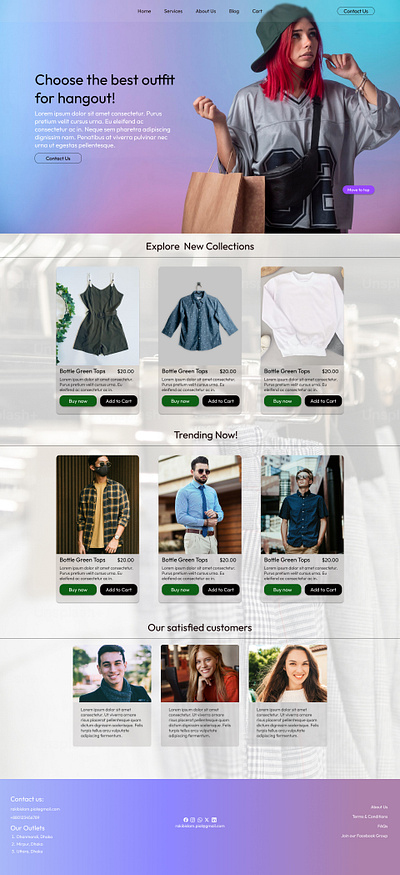 Fashion e-commerce website app design figma landing page product design ui uiux ux website design