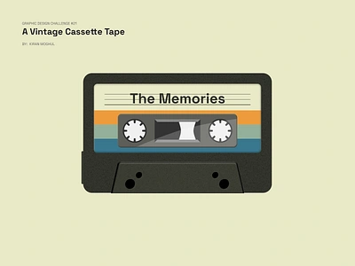 21. Graphic Design Challenge - a Vintage Cassette Tape 3d branding cassette cassette tape design designchallenge graphic design illustration logo mobile design retro ui uichallenge ux uxdesigner uxui vintage