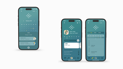 Calendar Mobile App calendar design figma mobileapp ui uiux uiuxdesign ux webdesign