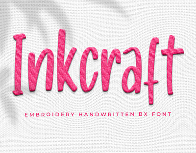 Inkcraft Embroidery Font branding design font handwritten illustration italic logotype script typeface ui