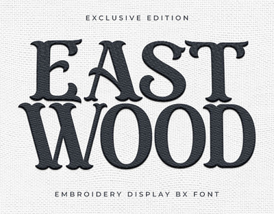 Eastwood Embroidery Font branding design font handwritten illustration italic logotype script typeface ui