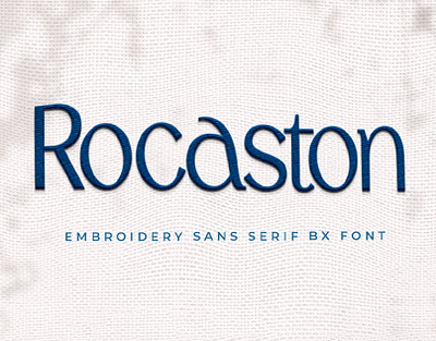 Rocaston Embroidery Font branding design font handwritten illustration italic logotype script typeface ui