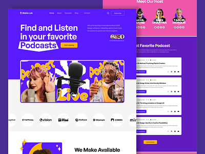 Podcast Website broadcast music podcast podcast cover podcast website storytelling ui uiux web design website