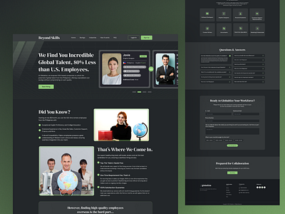 Hiring Platform - Landing Page graphic design ui