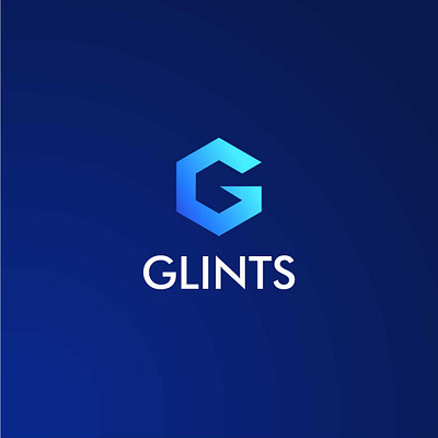 Glints blue glients gradient graphic design idea light logo professional skyblue