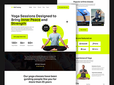 Yoga Website crossfit fitness gym meditation uiux website workout yoga yoga website