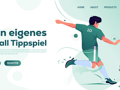 Football Landing Page illustrationnow