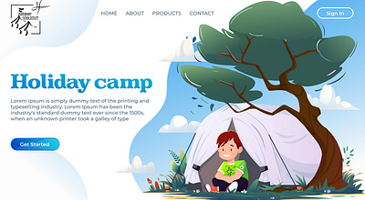 Holiday Camp Landing Page Illustration illustrationnow