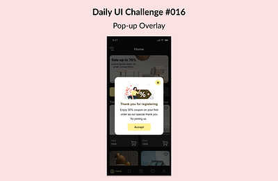 Pop-up Overlay (Daily Ui #016) app app design daily ui dailyui design figma mobile app ui ui challenge ui design uiux user interface