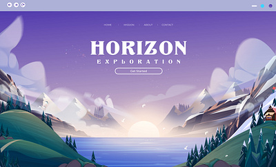 Horizon Landing Page Illustration illustrationnow