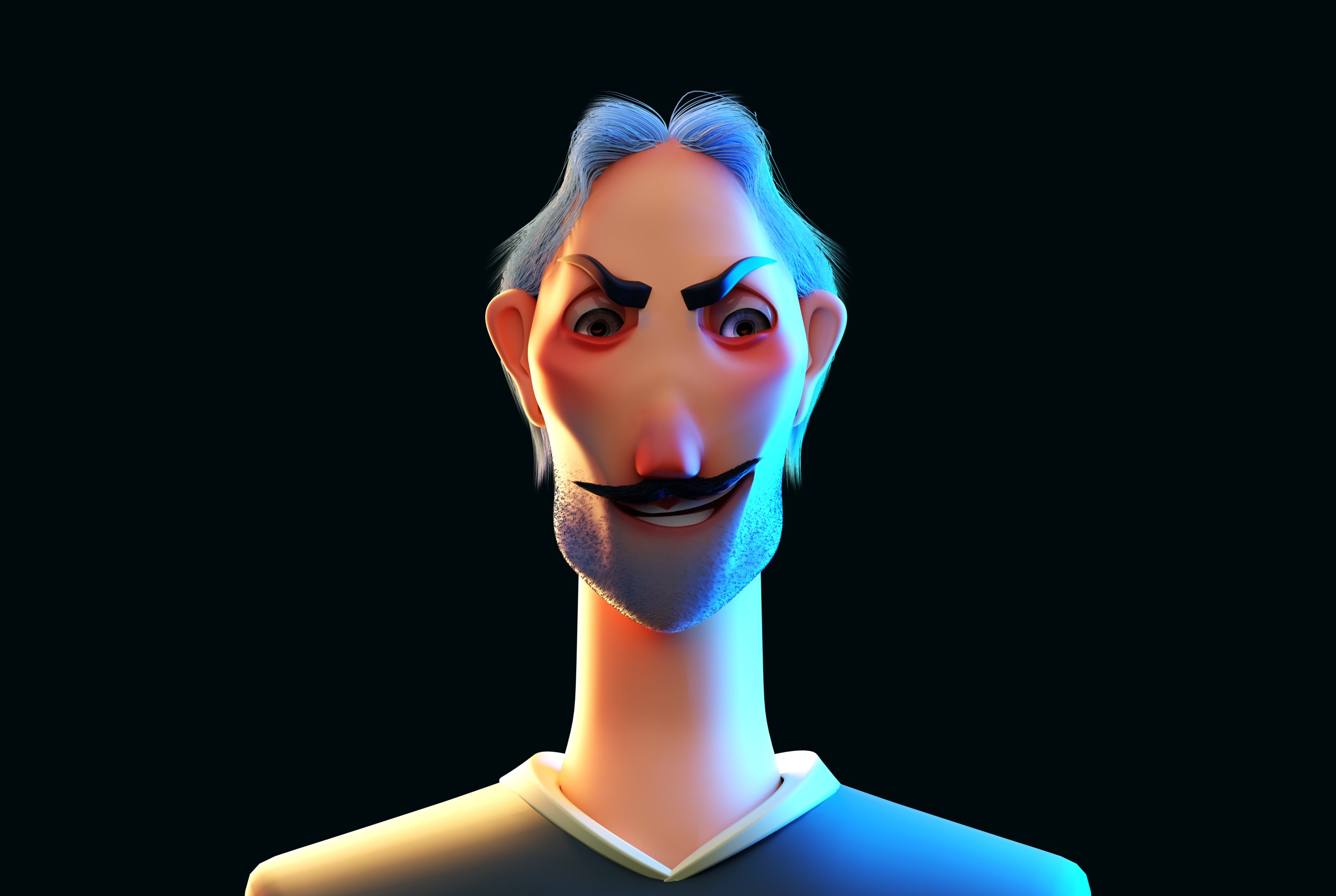 Dr. Morris 3D Character 3d 3dart 3dartist adobe photoshop art blender blender 3d character character design character modelling design illustration render villain