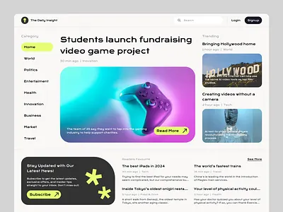 News app app articles design modern news ui ux website