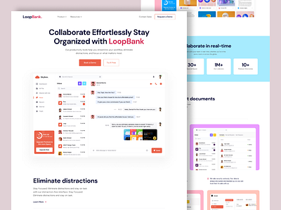 SaaS Collaboration Tool bank business collaboration tool corporate marketing saas saas landing page uiux web design website