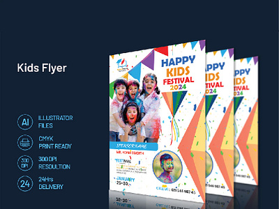 Kids Flyer Design. adobe photoshop ads child flyer flyer template flyers kids kids flyer poster poster design