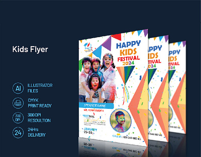 Kids Flyer Design. adobe photoshop ads child flyer flyer template flyers kids kids flyer poster poster design