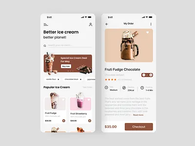 Ice cream app app app design branding design illustration logo mobileapp product design ui uiux