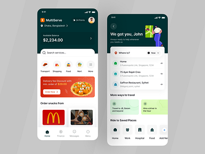 MultiServe App - Booking Service Page app design booking app cart delivery app delivery service delivery tracking discount filllo food food delivery app grocery grocery store ios maps online order order restaurant saas uiux web design