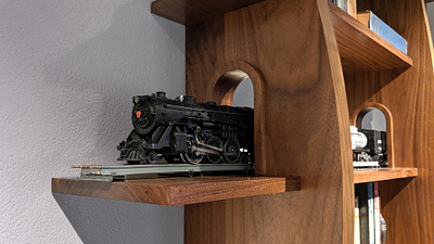 Train Shelf custom furniture design custom millwork interior design