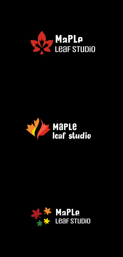Maple Leaf Studio brand logo branding business logo design graphic design icon design illustration illustrator leaf logo logo minimalist logo vector