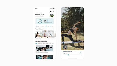 Yoga App Design Concept desing figma fitness mobileapp sport ui uiux ux webdesing yoga